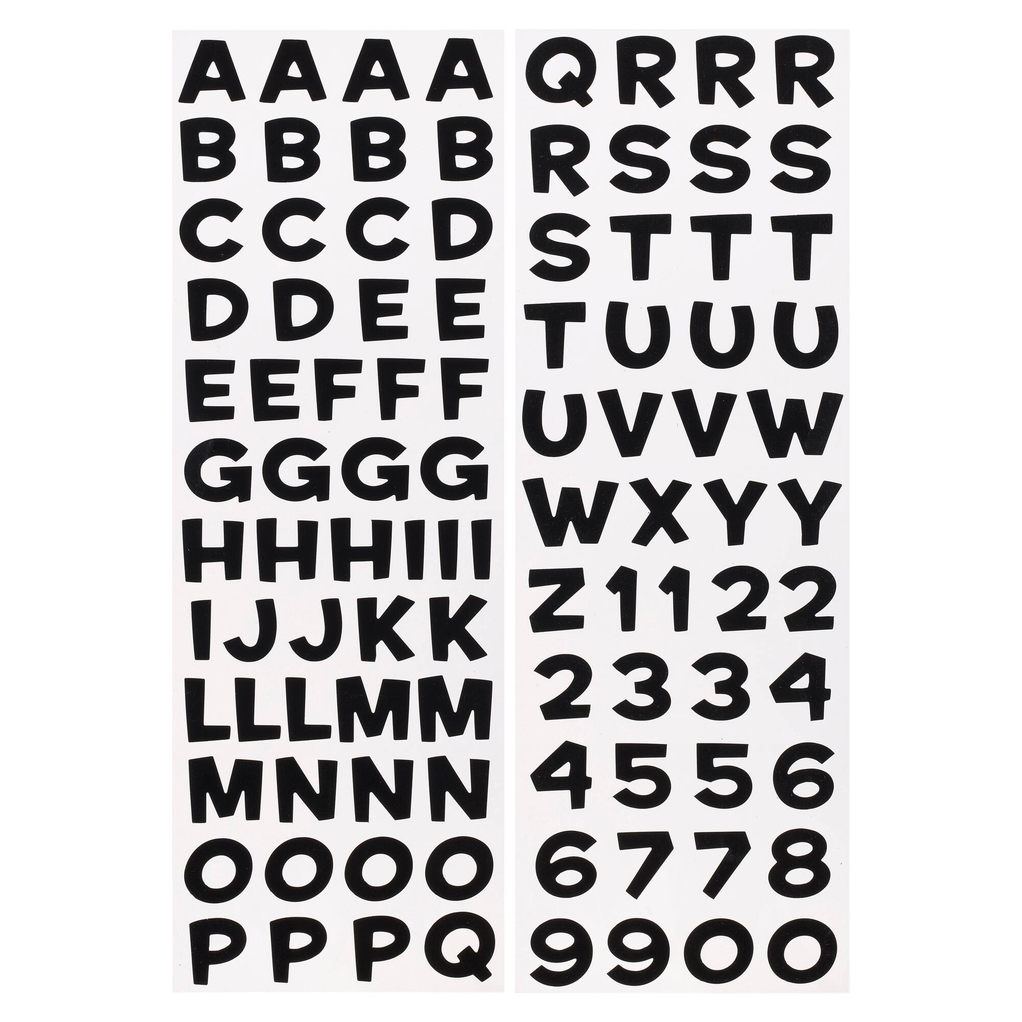 12 Packs: 98 ct. (1,176 total) Black Alphabet Stickers by Recollections™